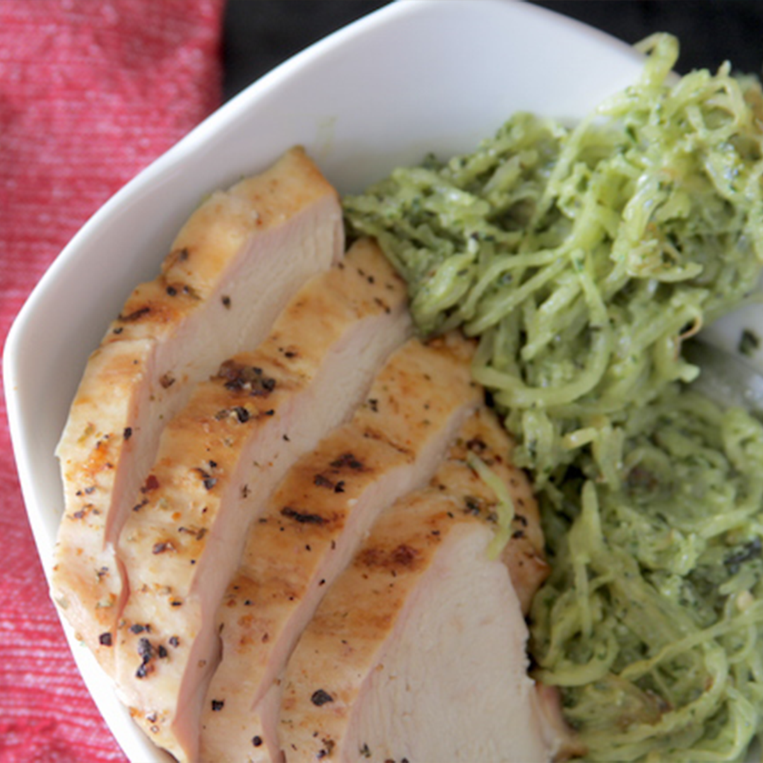 Grilled Spaghetti Squash with Chicken_Featured