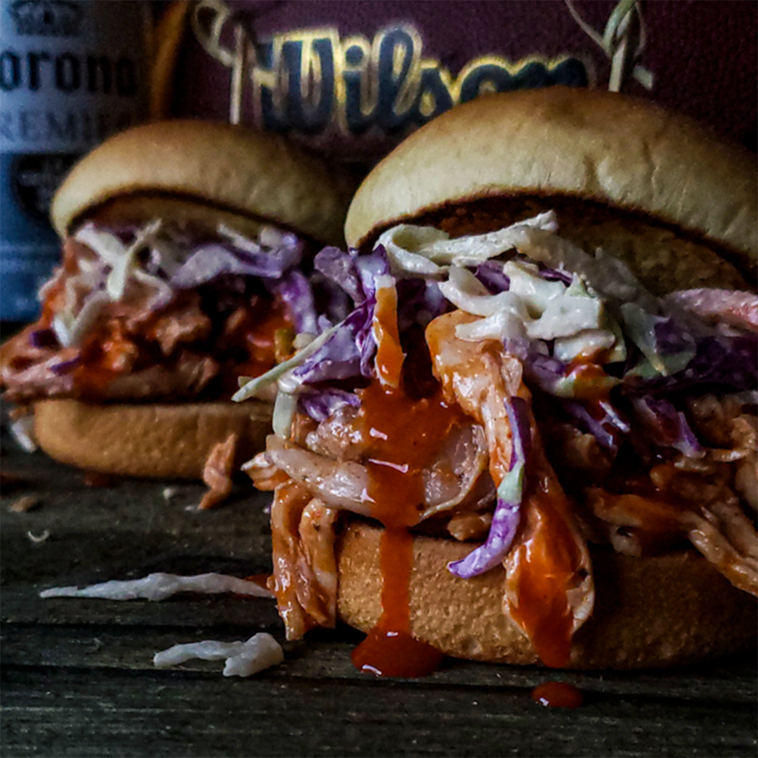 Smoked Buffalo Pulled Chicken from Bearded Skull BBQ_Featured