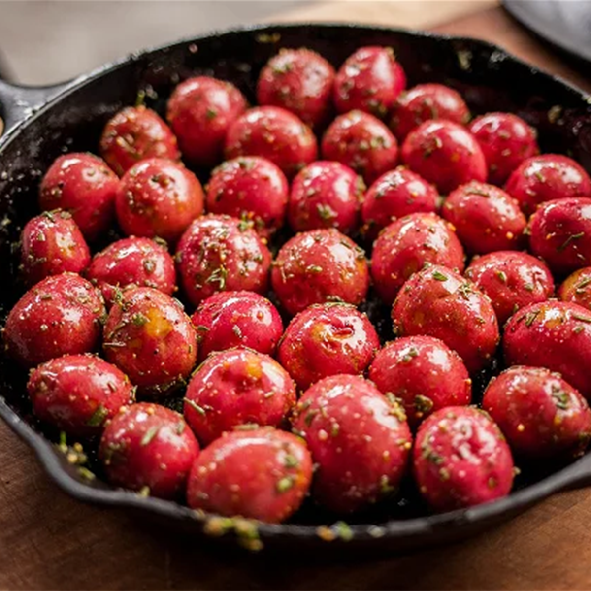 HERB-ROASTED SMASHED POTATOES - Yoder Smokers