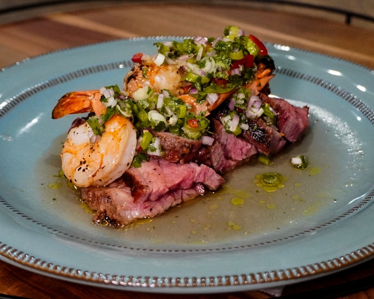 Chili-Lime Tri-tip & Shrimp