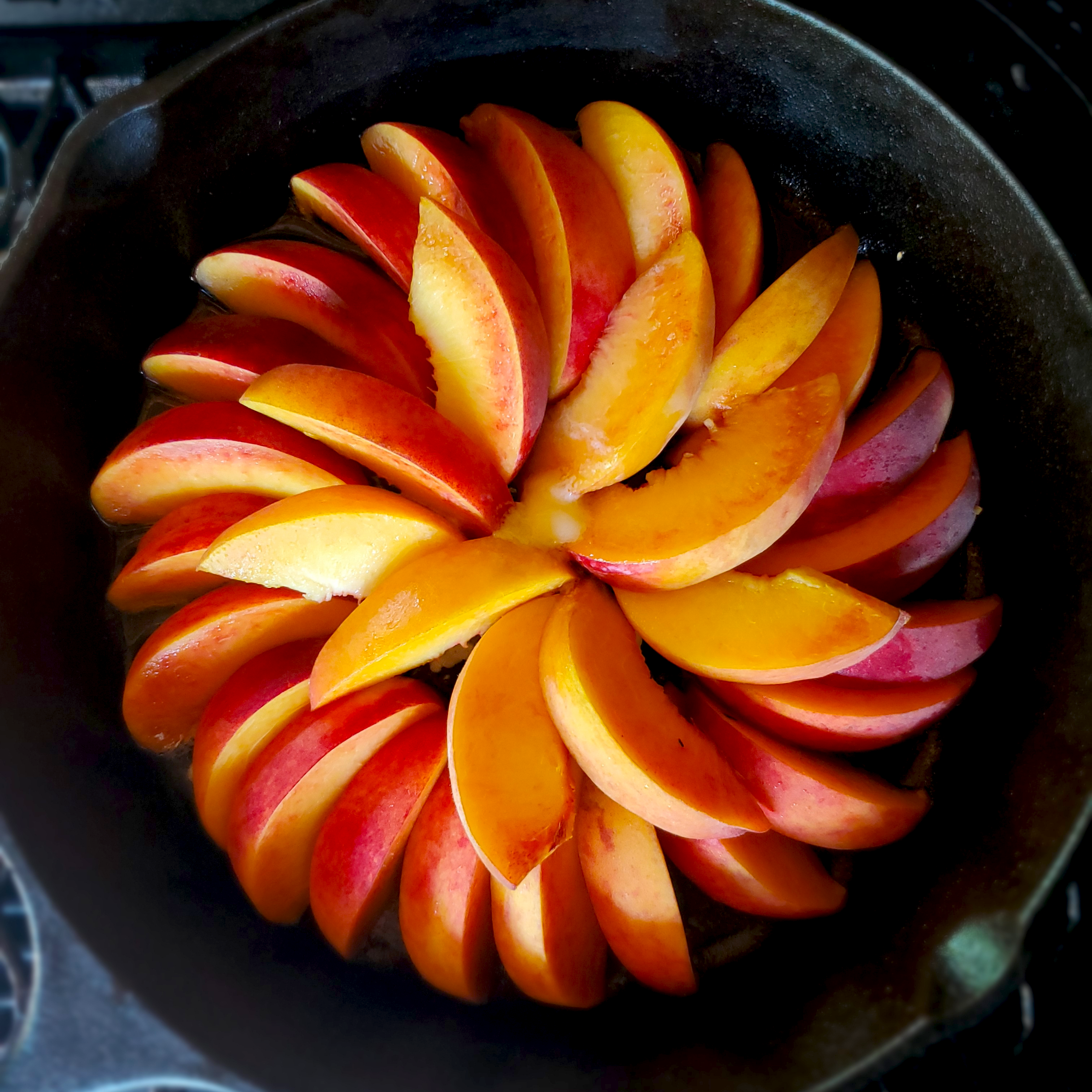 Smoked peaches recipe on the Yoder