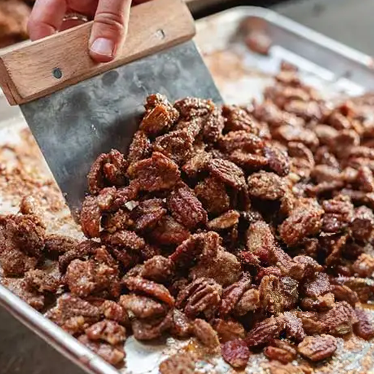 Smoky Candied Pecans on Yoder