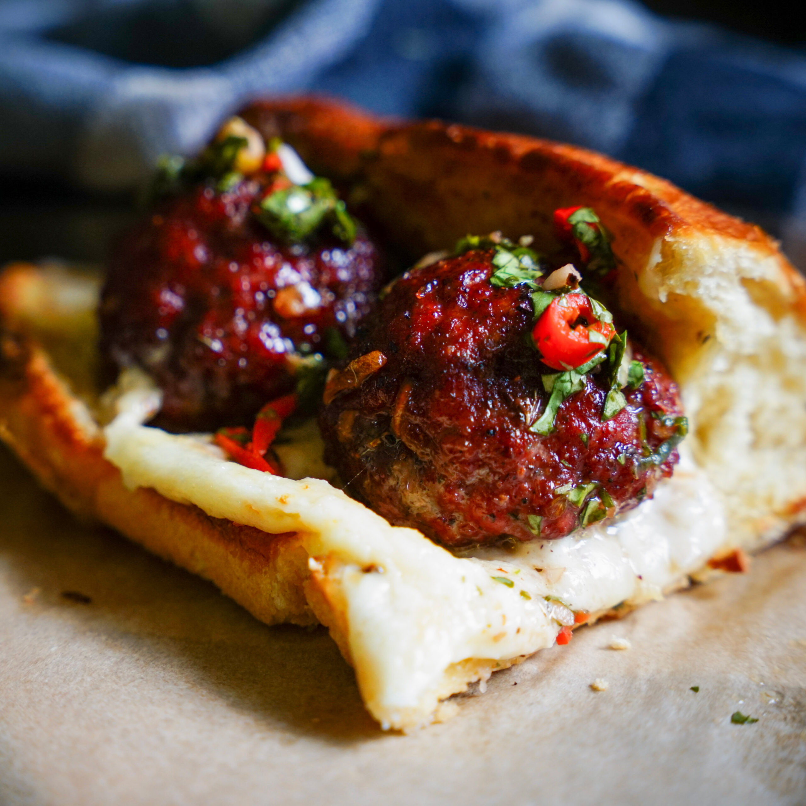 Chimichurri Meatball Sub Recipe