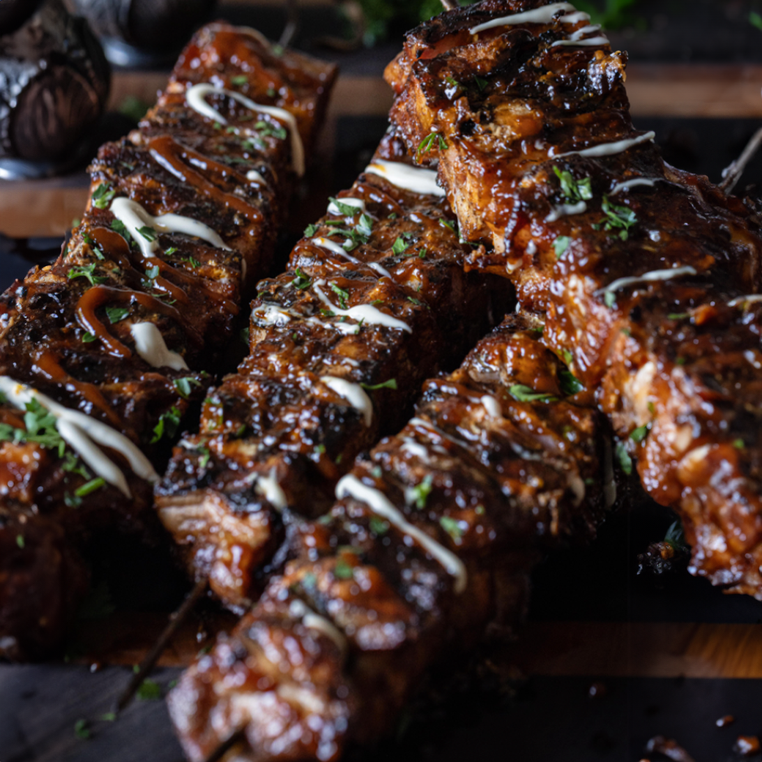 Chicken Skewers on the Yoder