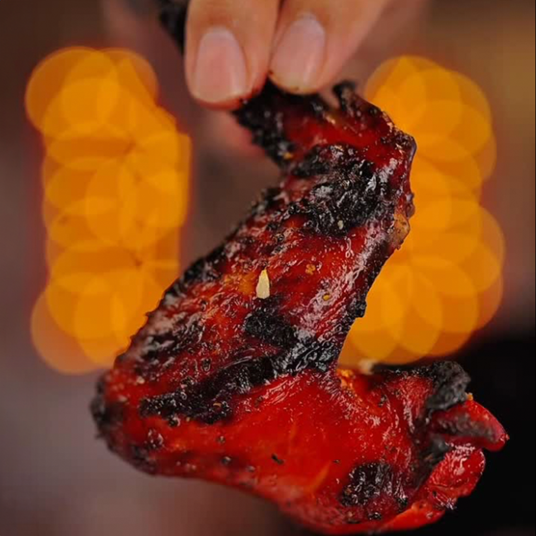 Tocino Chicken Wings on the Yoder
